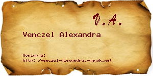 Venczel Alexandra névjegykártya