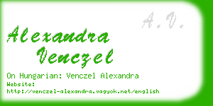 alexandra venczel business card